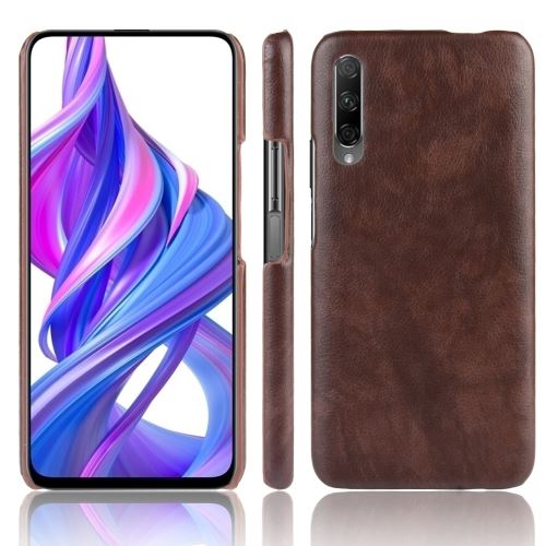 Coque en TPU + PU rigide marron pour votre Huawei Honor 9X/Honor 9X Pro