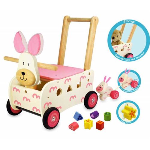 Pousseur porteur Lapinou en bois