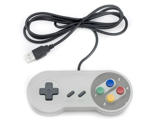 SFC Manette de Jeu pour Jeux Nintendo pour Windows PC USB Super Famicom de marque Qumox