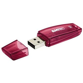 1€80 sur Emtec Clé USB 2.0 C410 16Go transparente rouge avec