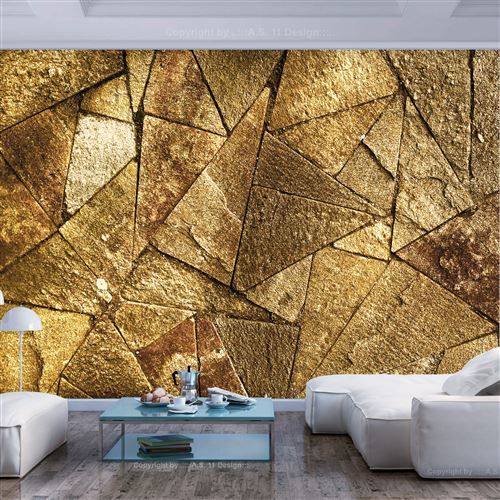 Papier peint - Pavement Tiles (Golden) - 150x105 Artgeist (59985)