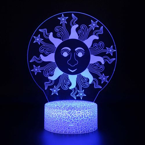 Stack Lampe 3D Tactile Veilleuses Enfant 7 Couleurs Avec Telecommande - Lune #829