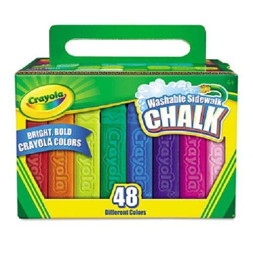 Craie de trottoir lavable, 48 couleurs vives variées de Crayola