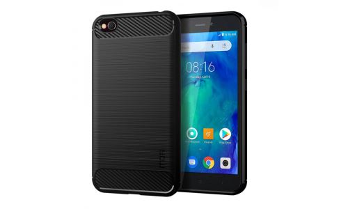 Coque pour Xiaomi Redmi GO coloris noir aspect carbone