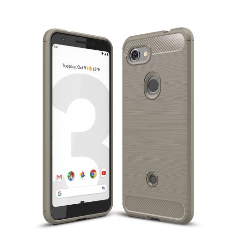 Coque en TPU fibre de carbone gris pour votre Google Pixel 3 Lite