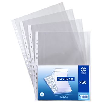 Pochettes perforées transparentes pour album - 305 x 305 mm - pack de 50
