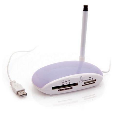 Lecteur de Cartes avec Surface Modifiable USB 2.0 143498 - Blanc