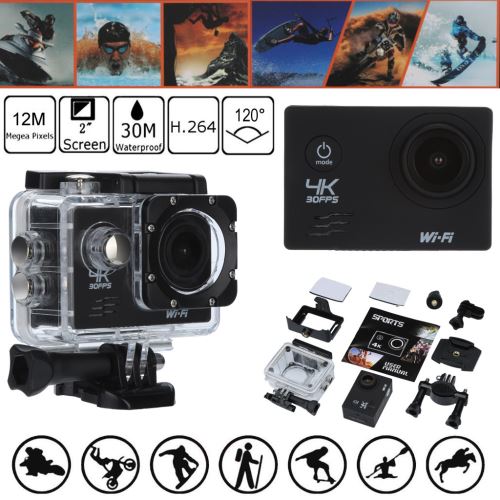 HD 2 action LTPS LCD Sport Caméra 4K WiFi 30fps Sport DV Cam DVR Caméscope