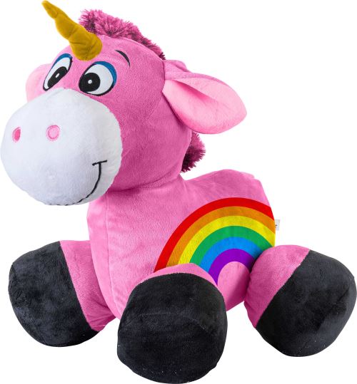 Peluche chevauchable Licorne de 45cm