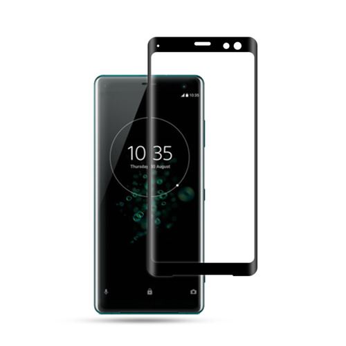 Protecteur écran en verre trempé Couverture complète du bord de l'arc courbé en 3D noir pour votre Sony Xperia XZ3