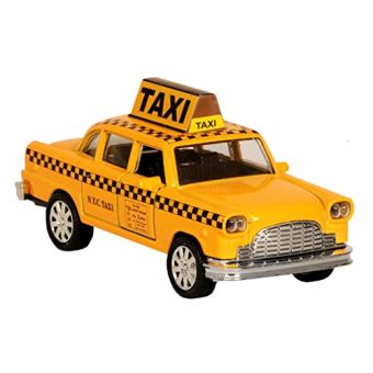 Taxi De New York Dans Une Cabine Jaune Avec Action De Recul Jouet De Taxi Moulé Sous Pression à New York Voiture Achat Prix Fnac