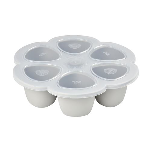 BEABA Multiportions silicone 6*150ml gris clair Light Mist