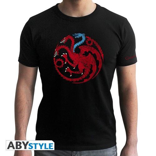 Game Of Thrones - T-shirt Targaryen Viserion -homme MC black - new fit - Taille M