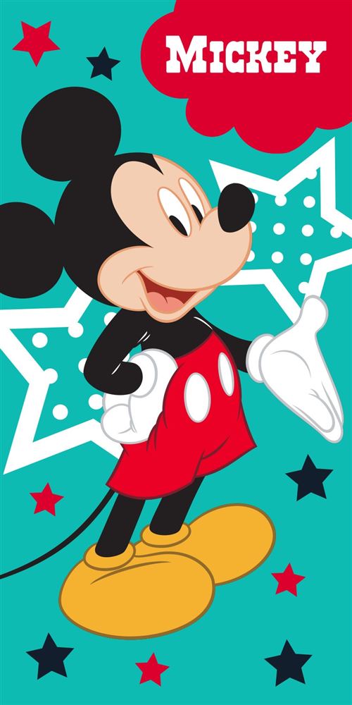 Disney Serviette de bain Mickey Mouse vert 70 x 140 cm
