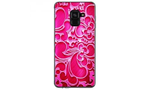 Coque souple pour Samsung Galaxy A8 2018 avec impression Motifs arabesque fushia