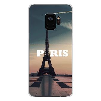 coque s9 samsung silicone paris noir