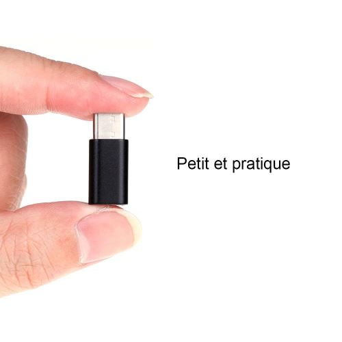 INECK® Adaptateur USB C vers Micro USB Connecteur USB Type C Male vers Micro USB Femelle pour Samsung S8 / S8+ , OnePlus 2 / 3 , HUAWEI P9 , MacBook Pro 2016 / 2017, et Autres Smartphones ou Ordinateurs avec USB C