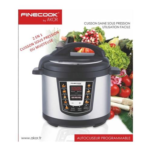 FINECOOK by AKOR CM850 - Cocotte-minute/mijoteuse - 6 litres - 1000 Watt