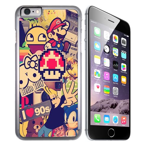 Coque pour iPhone 6 Plus et iPhone 6S Plus stickers vintage 90s