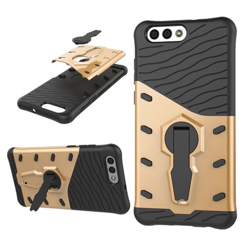 Asus Zenfone 4 (ZE554KL) Coque Protection Plastique Combinaison Armure Support Doré ALS51198