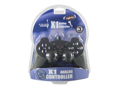 Madrics X1 Controller - Manette de jeu - 12 boutons - filaire - noir - pour Sony PlayStation 2, Sony PlayStation