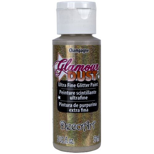 Peinture de paillettes dorées au champagne DécoArt A1604 Glamour Dust de 2 onces