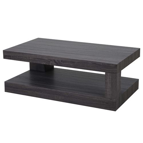 Table basse de salon MENDLER HWC-A32, structure 3D FSC 40x110x60cm aspect chêne noir