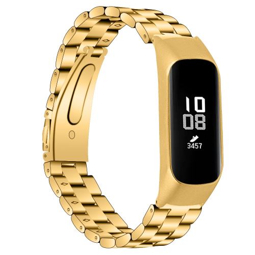 Bracelet en métal trois perles avec cadre or pour votre Samsung Galaxy Fit-e/SM-R375