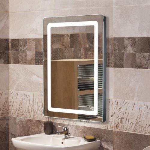 Miroir lumineux LED de salle de bain 9 W dim. 50 x 4 x 70 cm neuf