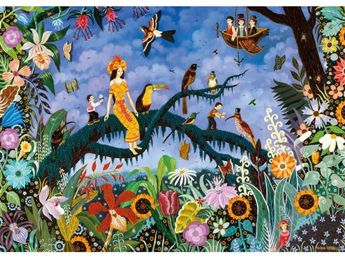 Nathan puzzles - Puzzle 1000 pièces - Mon jardin le soir / Alain Thomas -