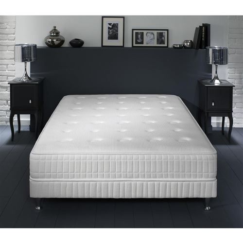 Ensemble Simmons Apennins Couchage Mousse Mémoire Sommier Pieds 90x190