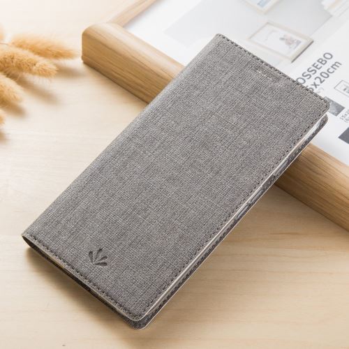 Etui en PU les porte-carte gris stand texture pour Samsung Galaxy S9
