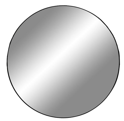 Miroir rond en acier noir - Ø40 cm -PEGANE-