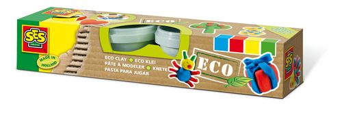 Pâte à modeler - Eco : 4 pots de couleurs primaire