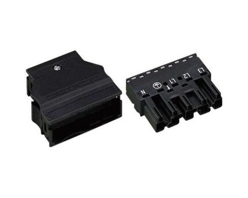 Connecteur dalimentation wago 770-115 k010-165 mâle droit nombre de pôles 5 25 a noir 1 pc(s)