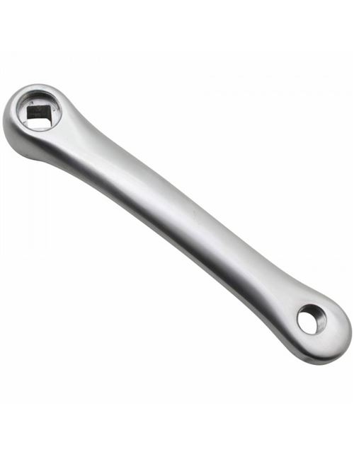 Manivelle gauche 170 newton alu forge etroite argent (sur carte)