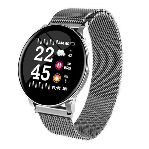  Montre Connect&eacute;e Chronus W8 IP67 &Eacute;tanche Fitness Tracker-Argent-Chronus 
