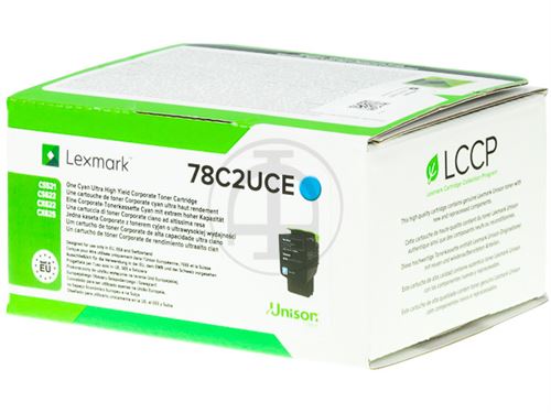 Lexmark - Ultra High Yield - cyan - original - cartouche de toner LCCP, LRP - pour Lexmark CS521dn, CS622de, CX622ade, CX622de, CX625ade, CX625adhe, CX625de