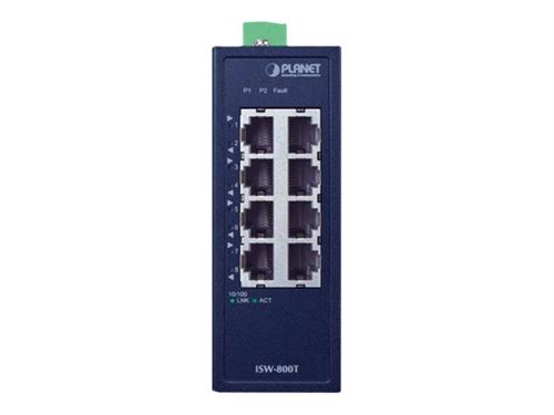 PLANET Technology - ISW-800T - Commutateur réseau industriel - L2 - Noir - Image 3