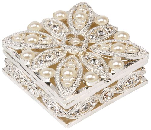 Sophia Boîte à bijoux en forme de carré Motif pétales