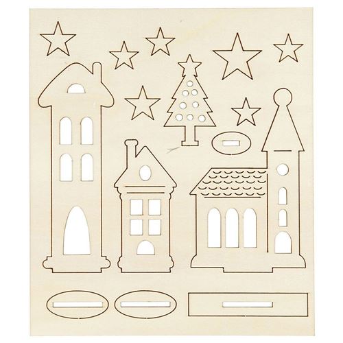 Créez et décorez votre village de Noël en bois