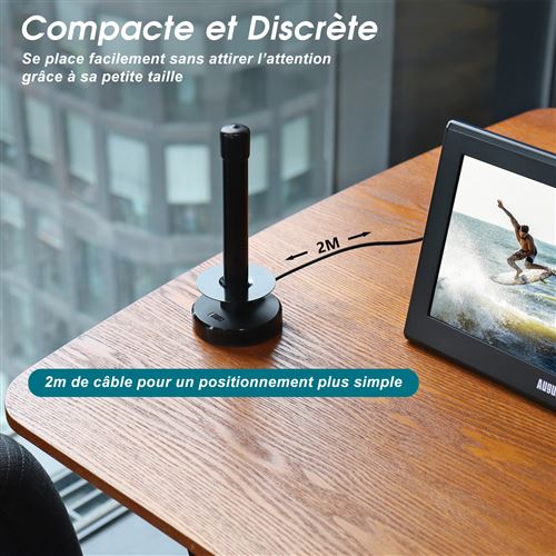 Antenne TV Intérieur TNT HD Portable Puissante IEC – August DTA250 – Pour  Télévision, Récepteur TNT et Radio Numérique DAB - Adaptateur TNT - Achat &  prix | fnac