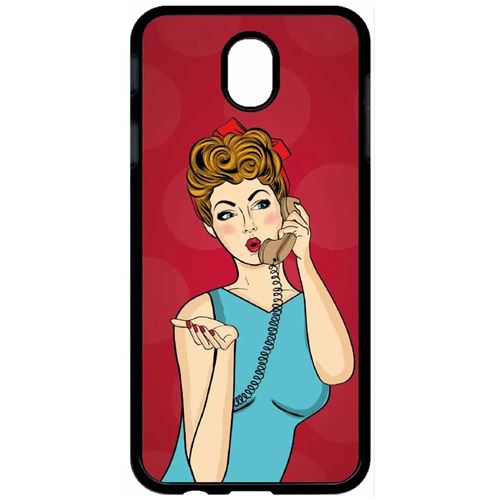 Coque Samsung Galaxy J7 2017 (j730) Pin Up Fond Rouge