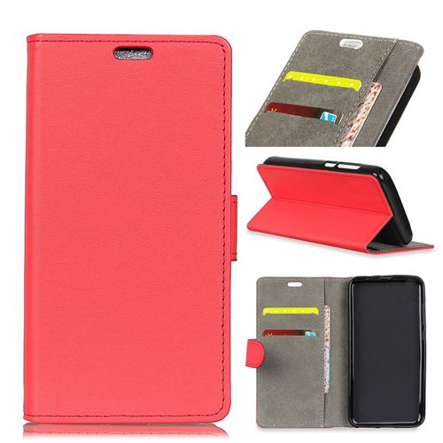 Etui en PU arrière rouge pour votre Huawei Honor 10 Lite/P Smart (2019)
