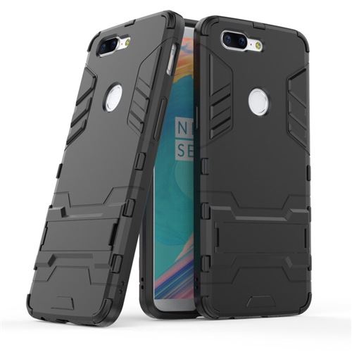 Housse etui coque rigide anti choc pour OnePlus 5T avec film ecran - NOIR