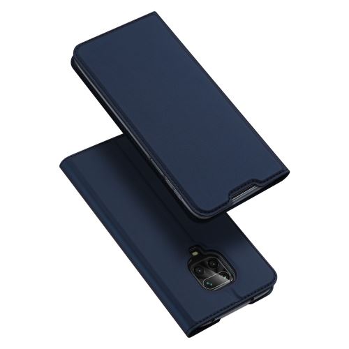 Etui en PU avec support et porte-carte bleu foncé pour votre Xiaomi Redmi Note 9 Pro/Pro Max/Note 9S