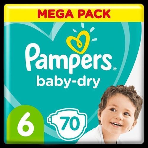 Pampers Baby-dry Taille 6, 70 Couches