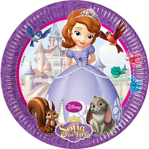 8 assiettes 23cm princesse sofia
