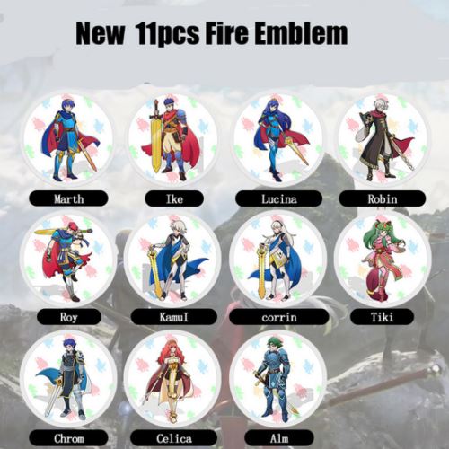 11pcs Jeux de Cartes circulaire amiibo compatible Nintendo switch Wii U Fire Emblem