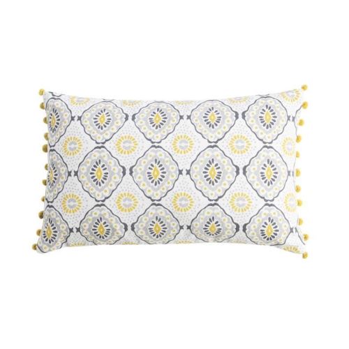 DEKO & CO Coussin imprimé et déhoussable Hanna All-Over - 30 x 50 cm